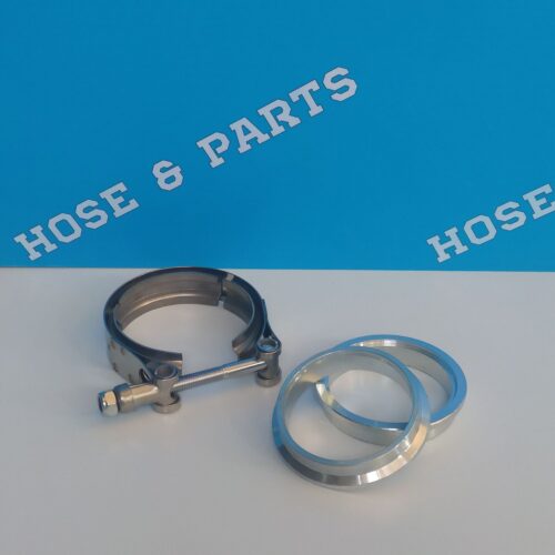 Stainless Steel V-Band Clamp with Flanges, 2.5″ (63mm)