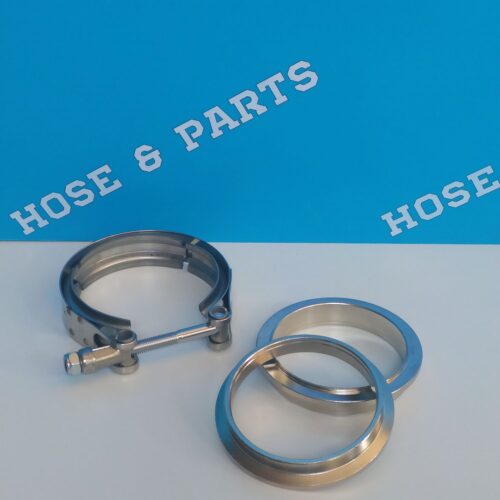 Stainless Steel V-Band Clamp with Flanges, 3″ (76mm)