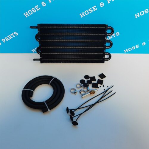 6 Row Universal Transmission Oil Cooler – Black