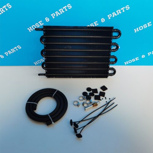 8 Row Universal Transmission Oil Cooler – Black